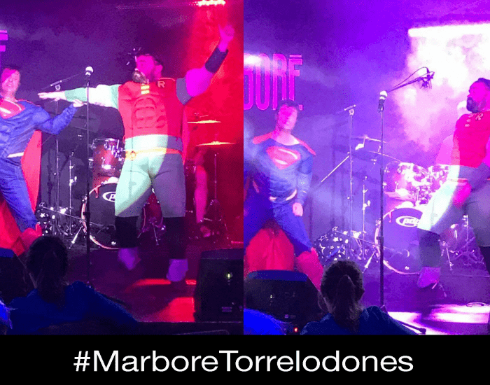 Concierto The Refrescos Superman y Robin luchan en Marboré Torrelodones
