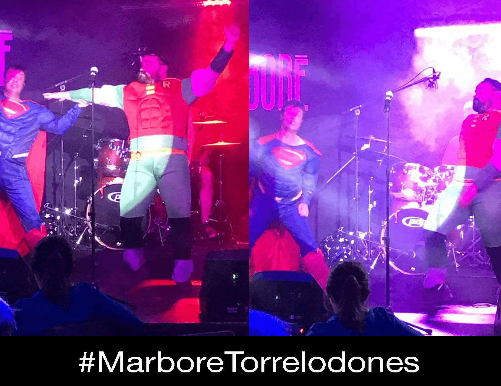 Concierto The Refrescos Superman y Robin luchan en Marboré Torrelodones